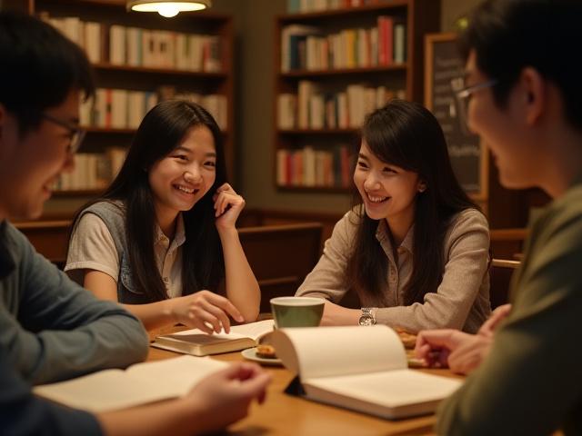 読書会の参加者たちの笑顔